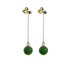 seree Atelier | Drew — Green Jade Drop Earrings