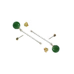 seree Atelier | Drew — Green Jade Drop Earrings