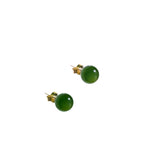 seree Atelier | Sphere — Green Jade Stud Earrings