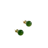 seree Atelier | Sphere — Green Jade Stud Earrings