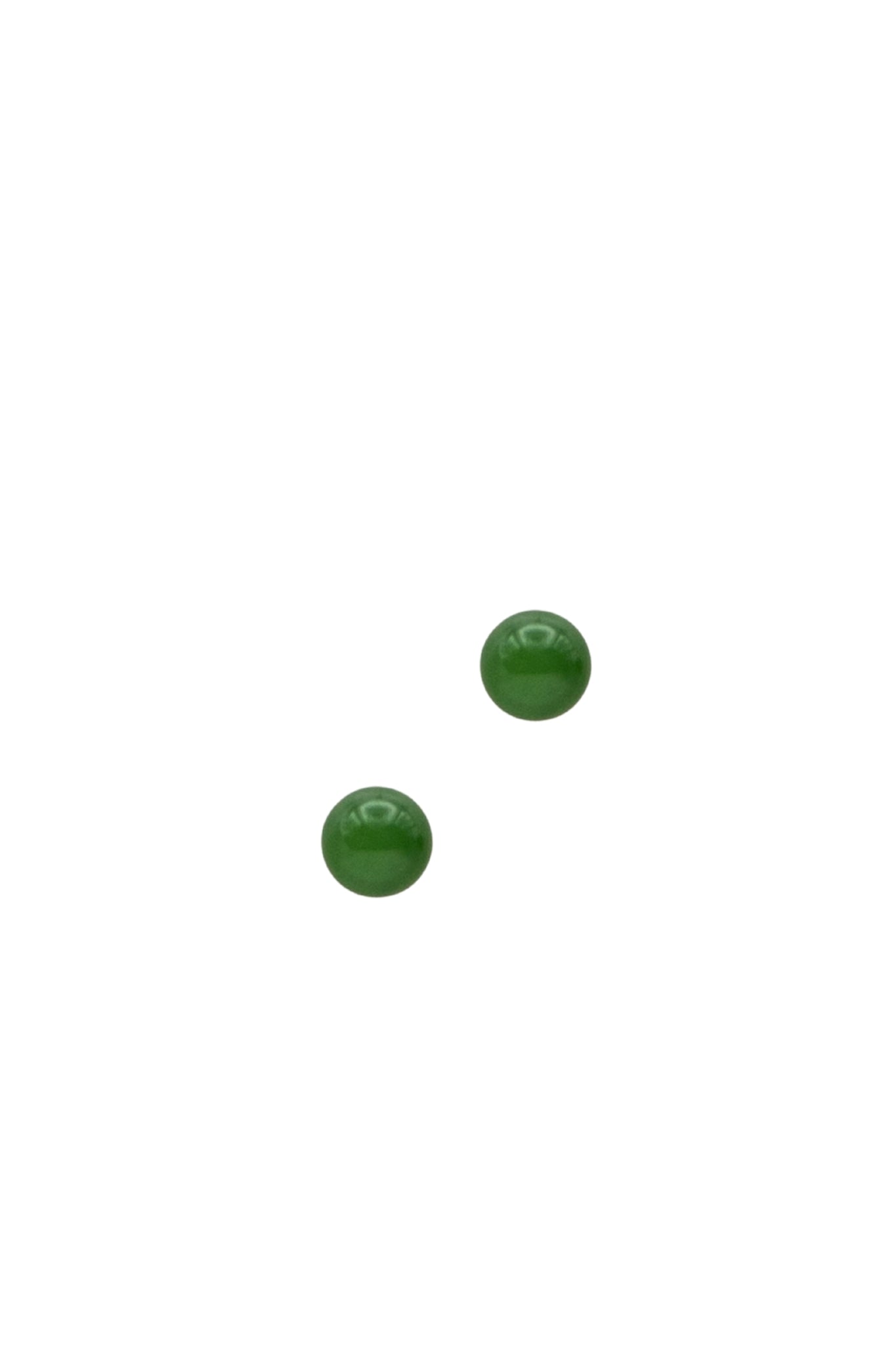 seree Atelier | Sphere — Green Jade Stud Earrings