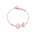 seree - Baby Collection | Donut Charm — Pink Woven Baby Bracelet/Anklet