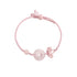 seree - Baby Collection | Donut Charm — Pink Woven Baby Bracelet/Anklet