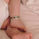 Baby Collection | Peace Buckle — Black Woven Baby Bracelet/Anklet