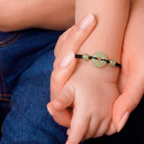 Baby Collection | Peace Buckle — Black Woven Baby Bracelet/Anklet
