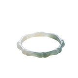 seree - Bambam — Bamboo Shaped Skinny Jade Stone Bangle