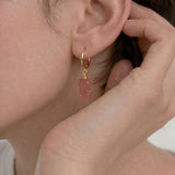 Bear — Agate Charm Earrings