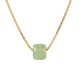 seree - Beetle — Green Bead Jade Necklace