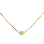 seree - Beetle — Green Bead Jade Necklace