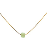 seree - Beetle — Green Bead Jade Necklace