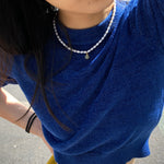 seree - Belle — Pearl and Green Jade Choker