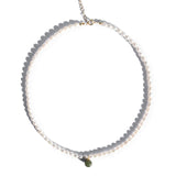 seree - Belle — Pearl and Green Jade Choker