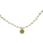 seree - Belle — Pearl and Green Jade Choker
