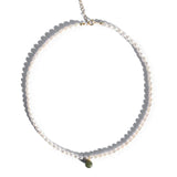 seree - Belle — Pearl and Green Jade Choker