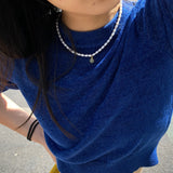 seree - Belle — Pearl and Green Jade Choker