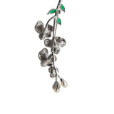 Bloom — Green Agate and Freshwater Pearl Brooch
