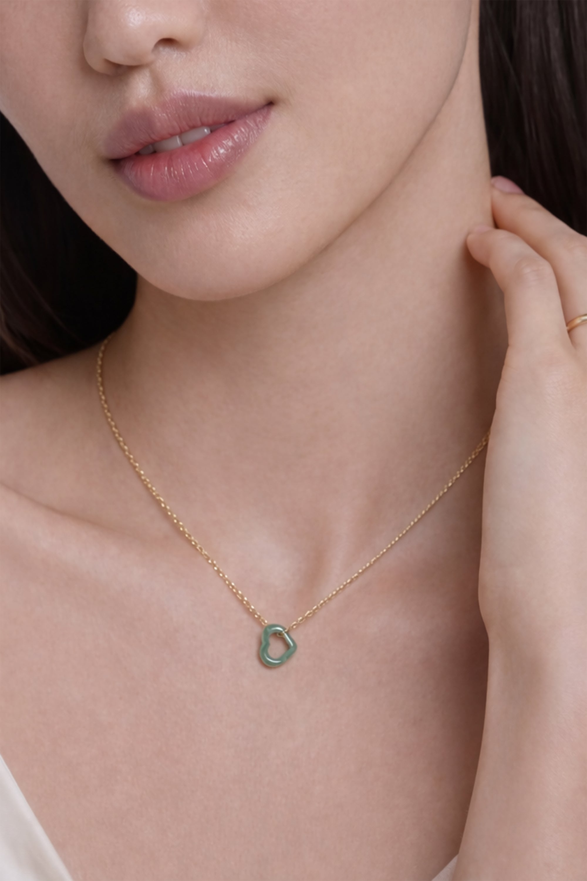 Blue Heart — Jade Pendant Necklace