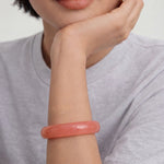seree - Silk Collection | Blush — Pink Jade Stone Bangle