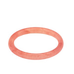 seree - Blush Skinny — Pink Skinny Round Jade Stone Bangle