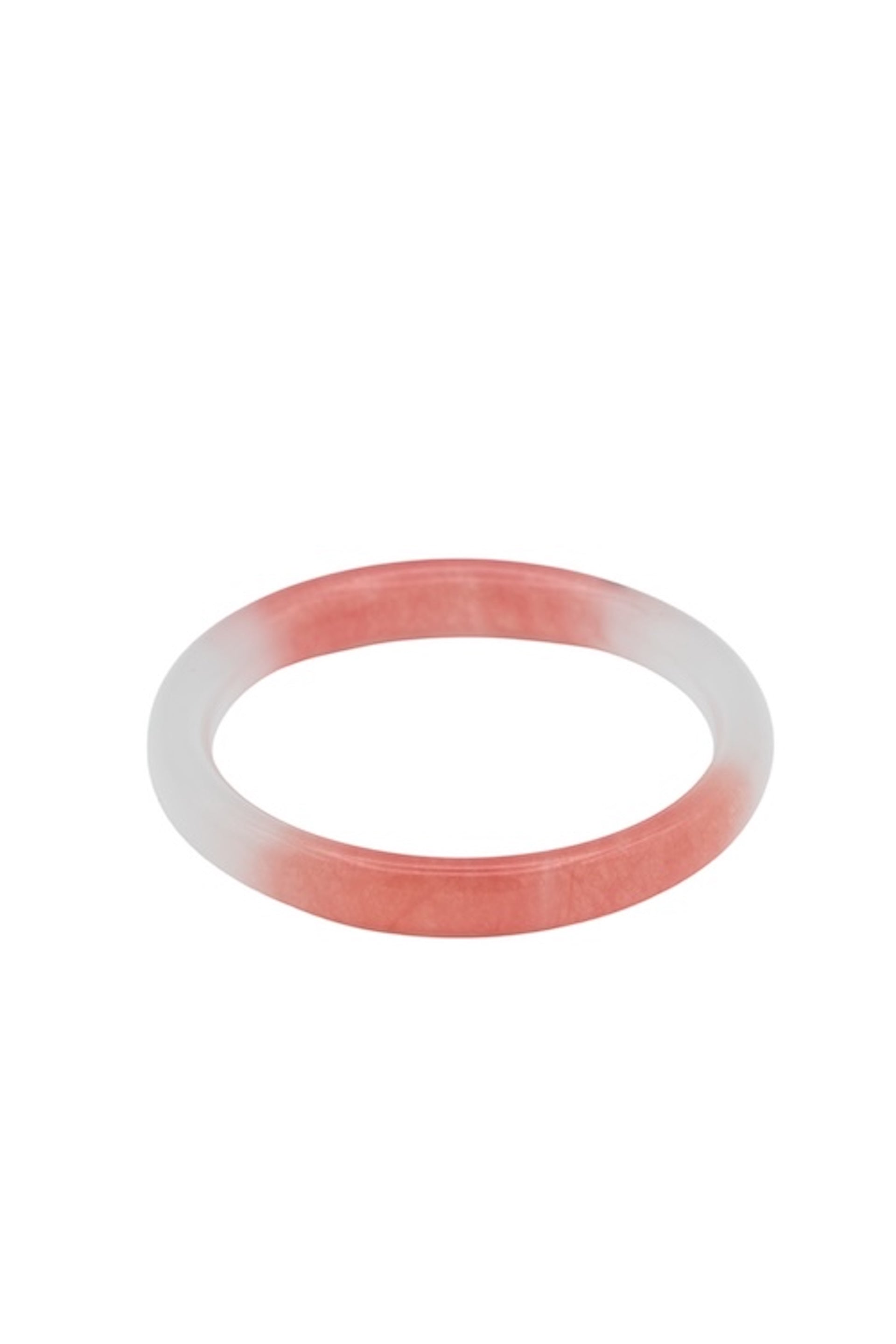 seree - Blush Skinny — Pink Skinny Round Jade Stone Bangle