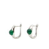 seree - Brooke — Jade Stone Hoop Earrings