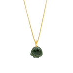 seree - Cat Paw II — Green Jade Pendant Necklace