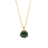seree - Cat Paw II — Green Jade Pendant Necklace