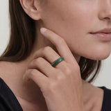 seree - Chess — Light/Dark Cyan Jade Ring