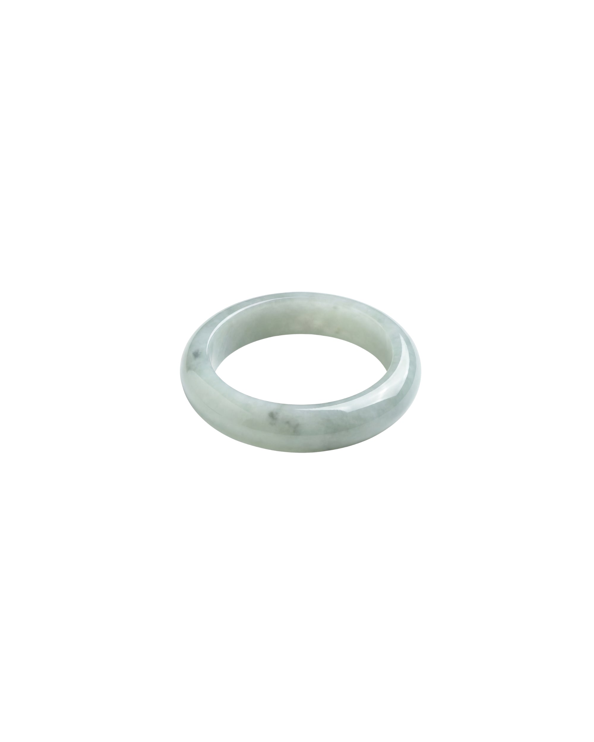 seree - Chess — Light/Dark Cyan Jade Ring in Off White