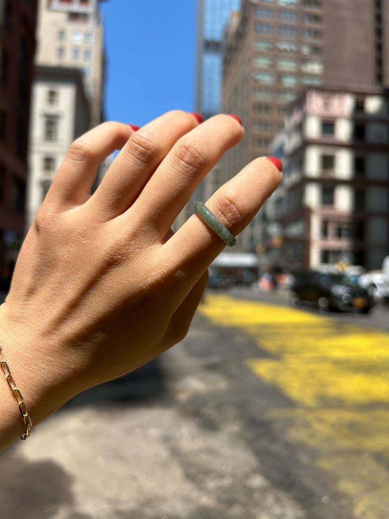 Chess skinny — Jade ring