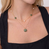 Choupette — Cat Green Jade Pendant Necklace