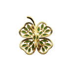 Clover — Green Jade Brooch