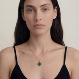 Clover — Green Jade Pendant Necklace