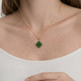 Clover — Green Jade Pendant Necklace