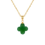 seree - Clover — Green Jade Pendant Necklace