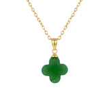seree - Clover — Green Jade Pendant Necklace