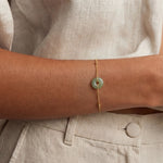 seree - Coin — Green Jade Gold Bracelet