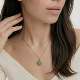 Coin — Green Jade Hollow Necklace