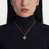 Coin — Green Jade Hollow Necklace