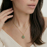 Coin — Green Jade Hollow Necklace