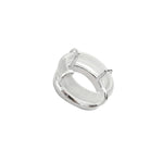 seree - Cove White Jade Stone Sculpted Ring