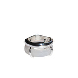 seree - Cove White Jade Stone Sculpted Ring
