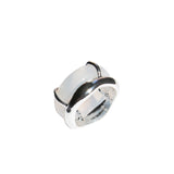 seree - Cove White Jade Stone Sculpted Ring