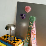seree crystal magnets in green pink purple color on fridge 3