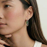 Della — Convertible Link Jade Earrings in Sterling Silver