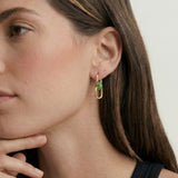 Della — Convertible Link Jade Earrings in Gold Plated