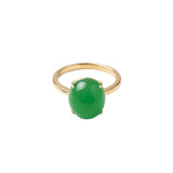 seree - Dew — Green Jade Stone Ring
