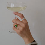 seree - Dew — Green Jade Stone Ring