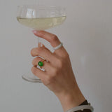 seree - Dew — Green Jade Stone Ring
