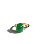 seree - Dew — Green Jade Stone Ring